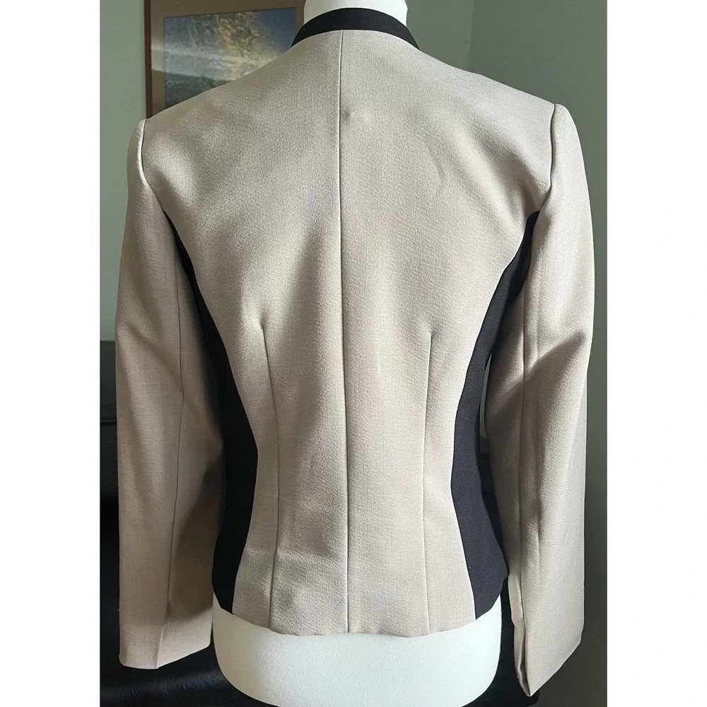 XOXO Army Beige Long Sleeve Blazer Zipper Closure Women Sz M Business Work Coat